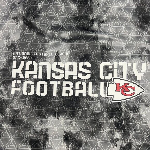 NFL Kansas City Chiefs Jacket L/G Reebok OnField Full Zip Hoodie Geometric Gray - Picture 9 of 14